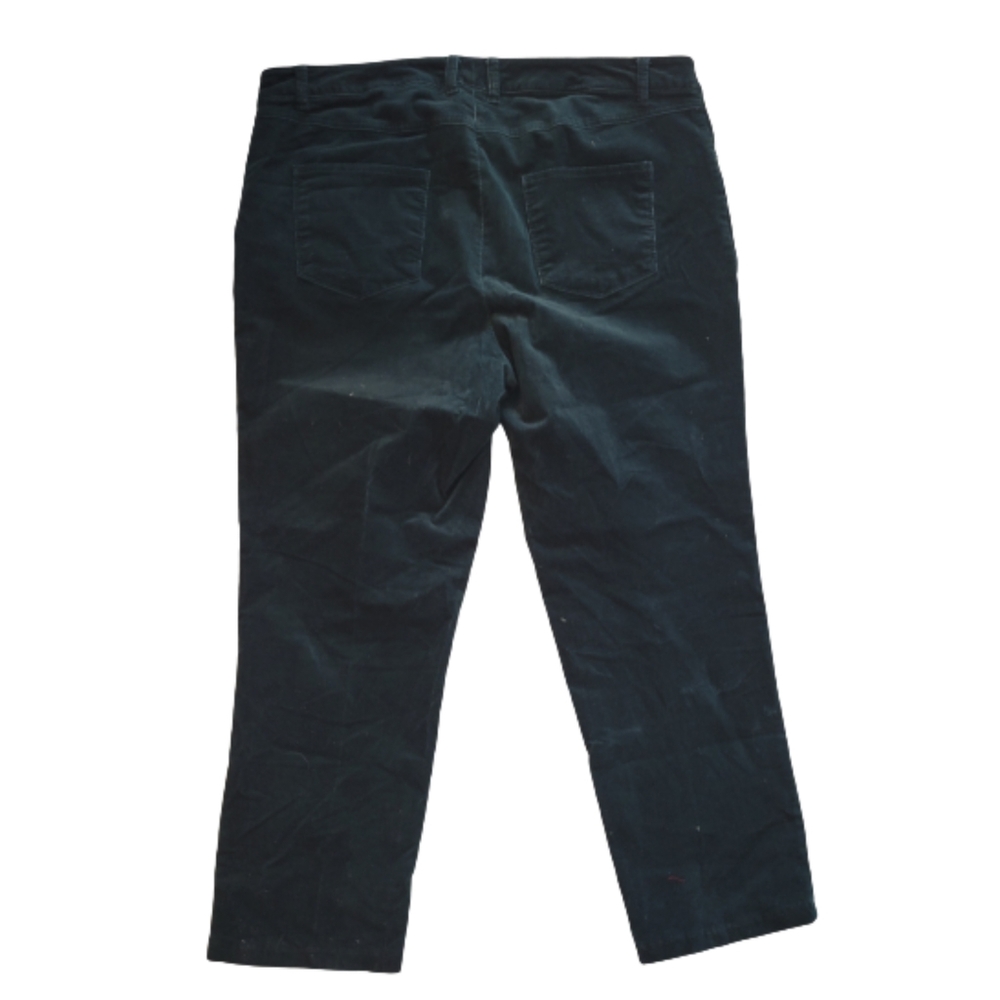 Ava & Viv Plus Size Green Corduroy Pants Mid Rise Straight Leg Forest Green 18W - Picture 4 of 6